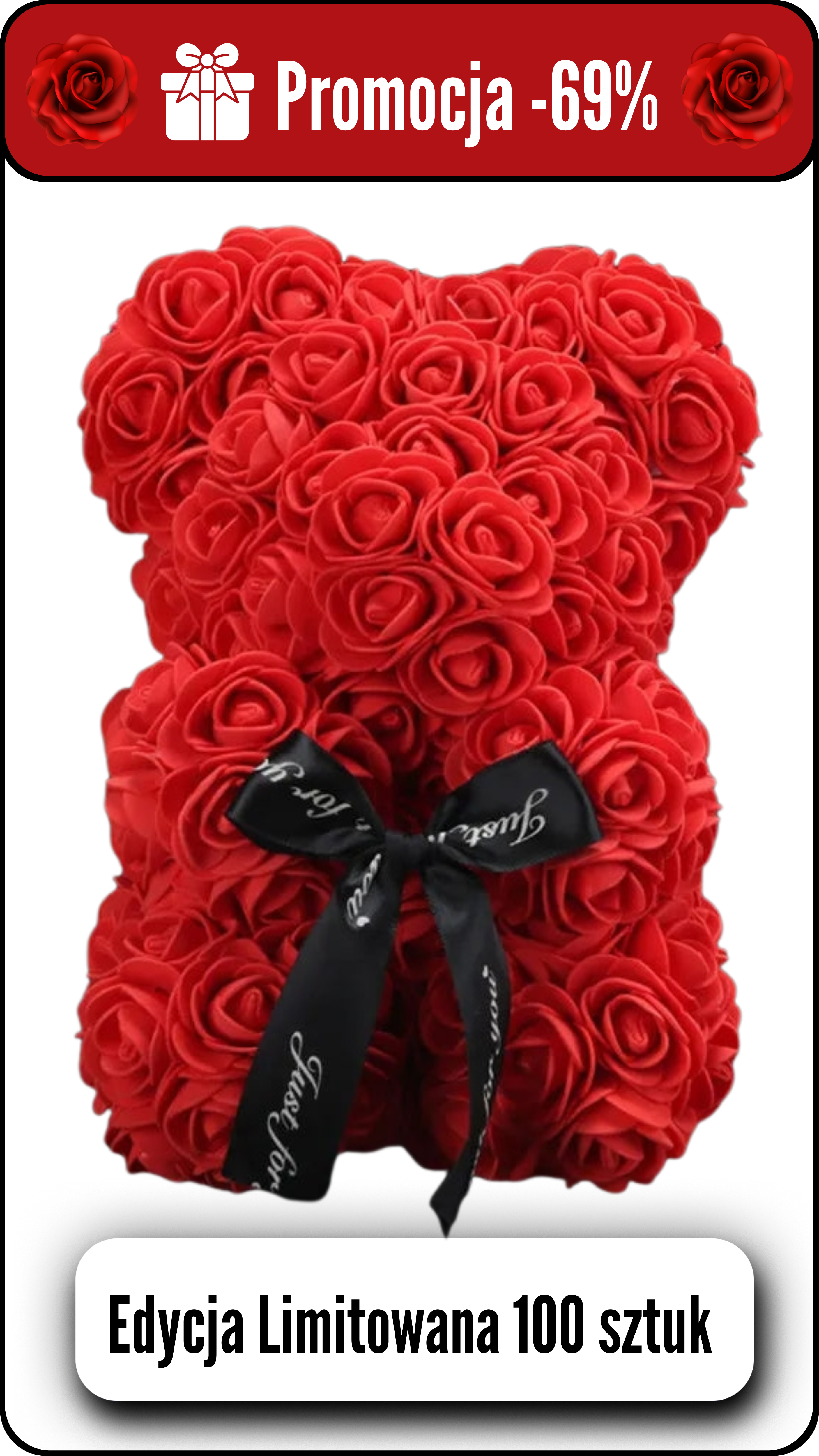 🌹CozyBear™ 25cm – Luksusowy Prezent Na WALENTYNKI